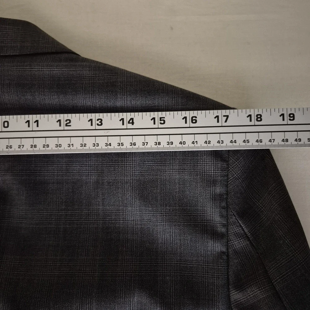 John Varvatos USA Mens Grey Glen Plaid 100% Wool‎ Blazer Sport Coat 36R